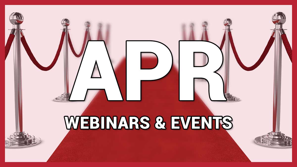Webinars & Industry Events: April 2022