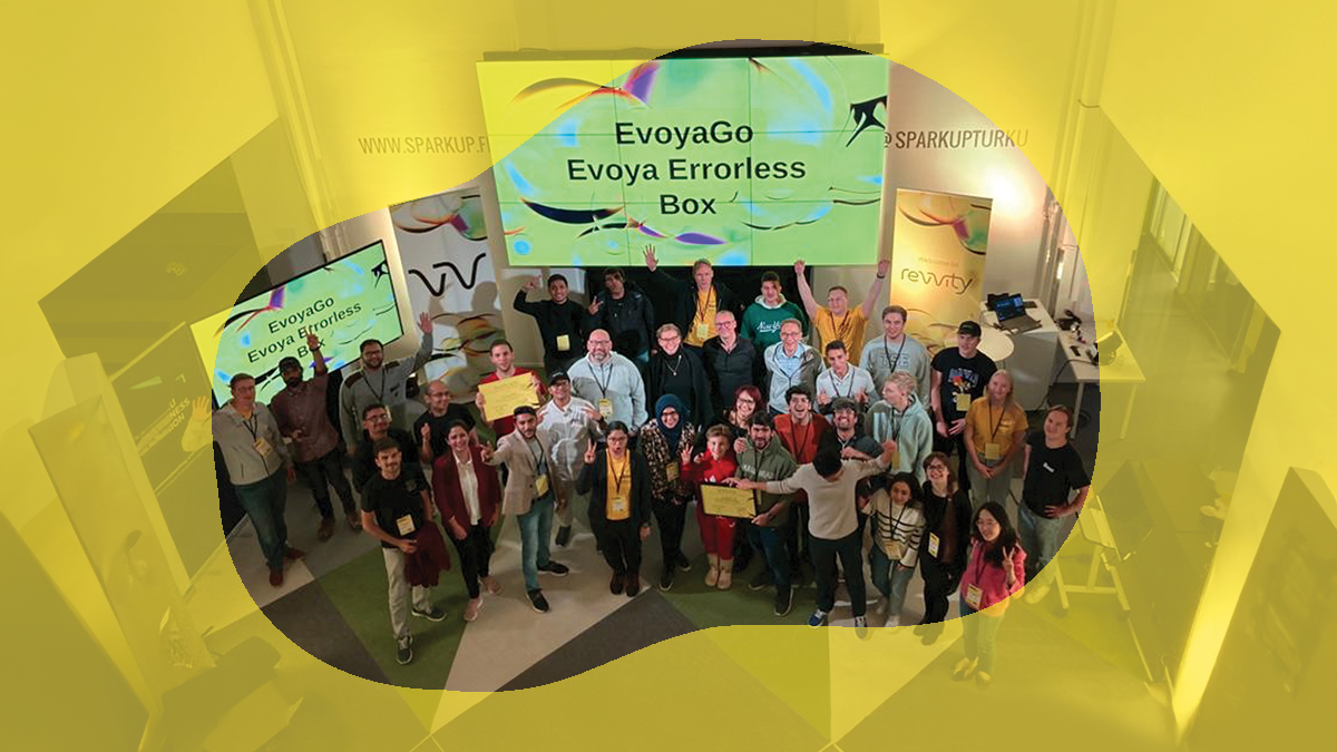 Headline: Revvity HealthTech Hackathon participant winners factory tour in Turku, Finland